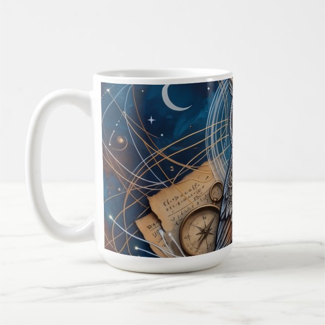 Midnight Creative Night Owl Abstract Kaffeetasse (Links)