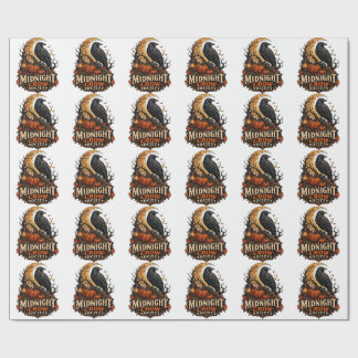 Midnight Crow Society Gothic Halloween Rabe Geschenkpapier