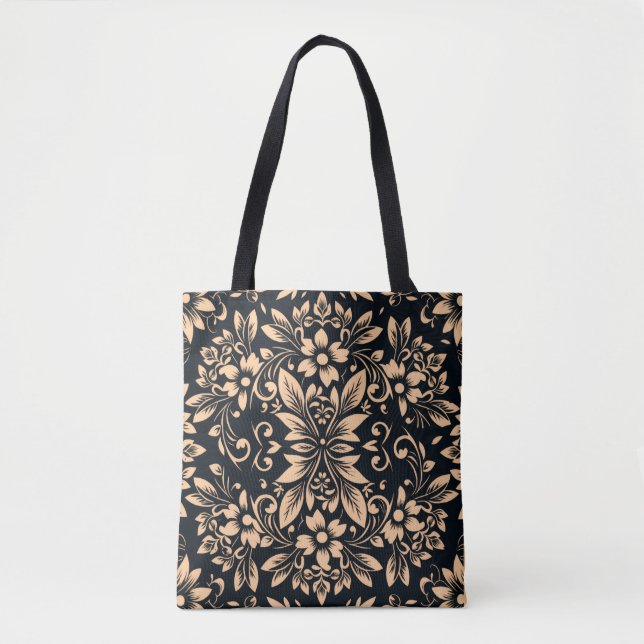 Midnight Elegance Damast-Tasche (Vorderseite)