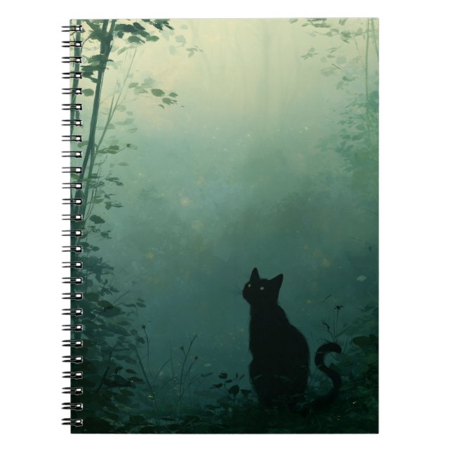 Midnight Familiar – Fantasy Art with Cat Notizblock (Vorderseite)