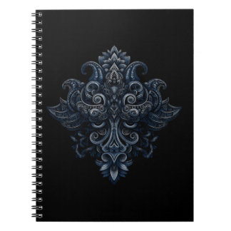 Midnight Filigree Crest Notizblock