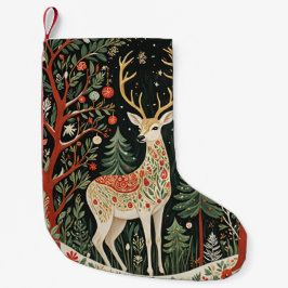 Midnight Forest Christmas Deer Kleiner Weihnachtsstrumpf