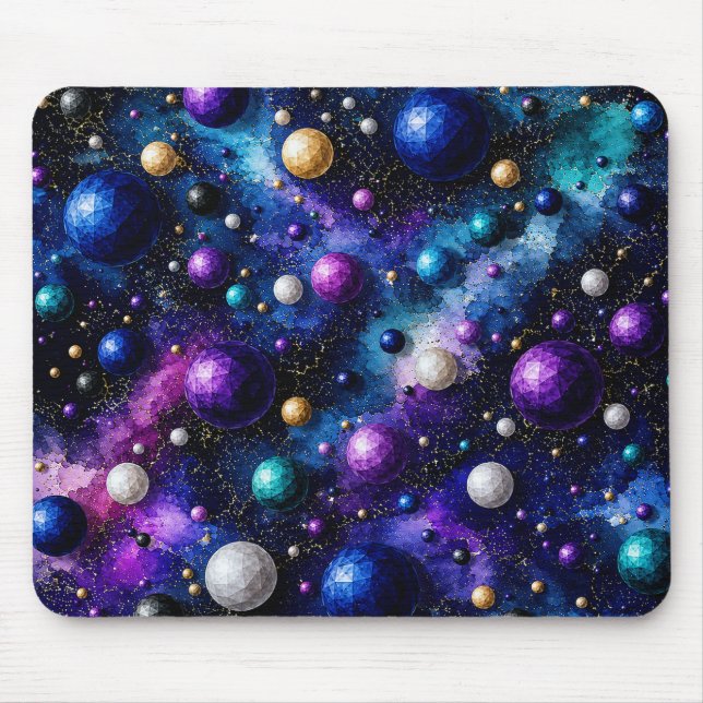 Midnight Galaxy Poly Blasen  Mousepad (Vorne)