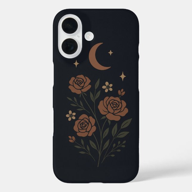 Midnight Garden  Aesthetic Dark Floral Design Case (Rückseite)