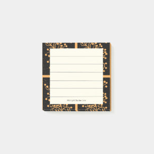 Midnight Garden Line Golden Amber Post-it Klebezettel