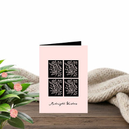 Midnight Garden Line Soft Pink Birthday Karte