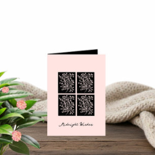 Midnight Garden Line Soft Pink Geburtstag Karte