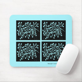 Midnight Garden Line Turquoise Mist Mousepad