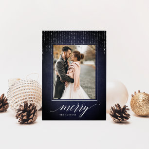 Midnight Garland   Fotokarte für den Urlaub Feiertagskarte