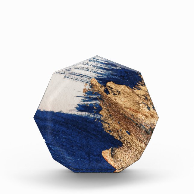 Midnight Gold: Abstract Elegance Fotoblock (Vorderseite)