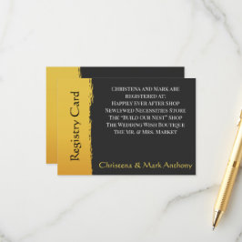 Midnight Gold Hochzeitswunschkarten Beilegerkarten Begleitkarte