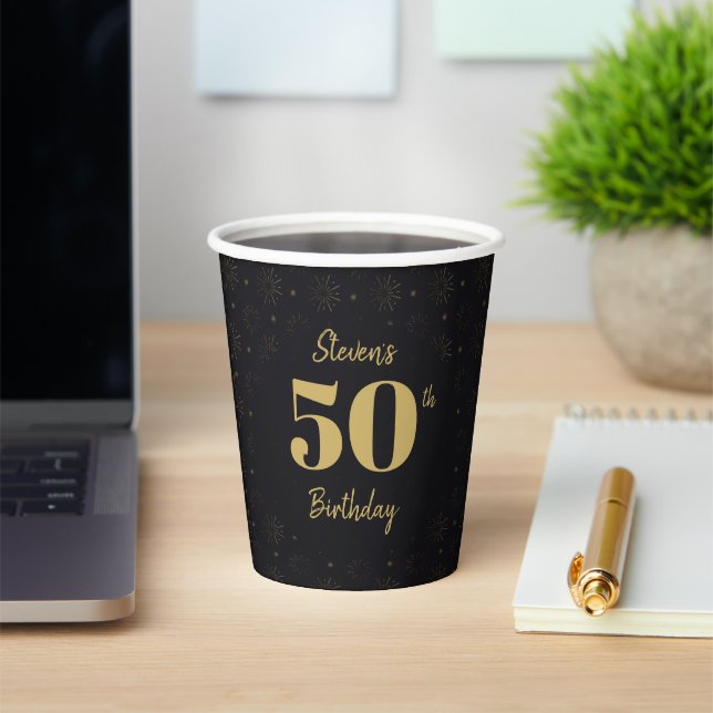 Midnight Gold Milestone Paper cup Pappbecher (InSitu)