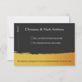 Midnight Gold  RSVP Karte
