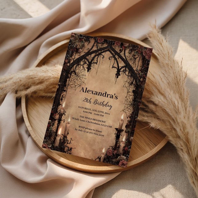 Midnight Gothic Cathedral Birthday Einladung (Von Creator hochgeladen)