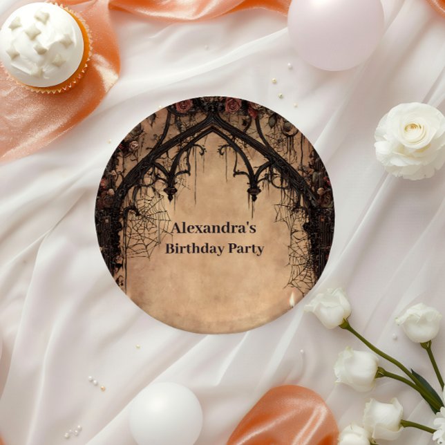 Midnight Gothic Cathedral Birthday Pappteller (Von Creator hochgeladen)