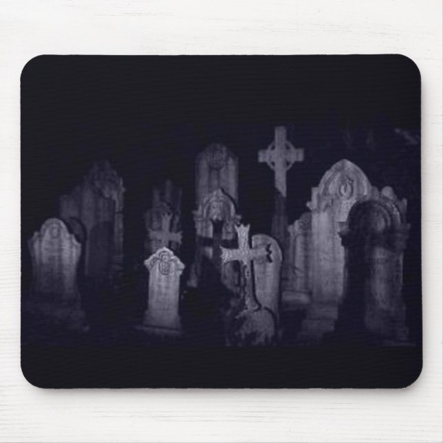 Midnight Graveyard Mouse Pad Mousepad (Vorne)