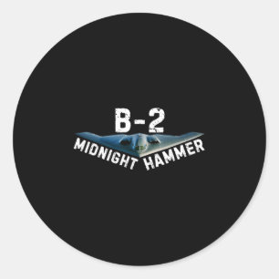 Midnight Hammer B-2 Flugzeug Donald Trump Runder Aufkleber
