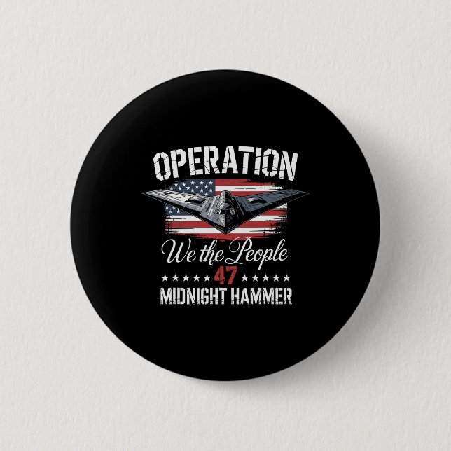 Midnight Hammer B-2 Stealth Jet Operation Midnight Button (Vorderseite)