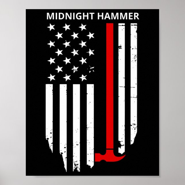 Midnight Hammer B-2 Stealth Jet Operation Usa Flag Poster (Vorne)