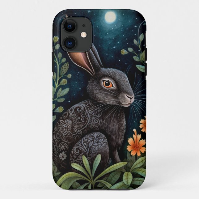 Midnight Hare Phone Case (Rückseite)