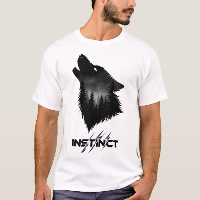 Midnight Howl , alpha wolf Graphic Tee (Vorderseite)