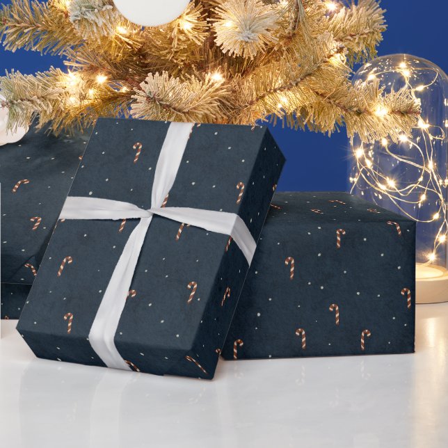 Midnight-Kandisstangen-Wrapproll Geschenkpapier (Feiertage)