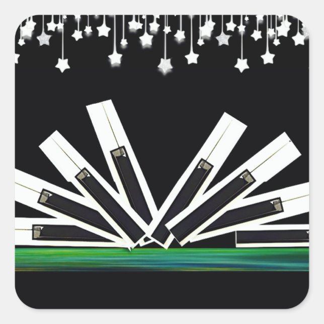 MIDNIGHT KEYS QUADRATISCHER AUFKLEBER (Vorderseite)