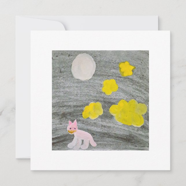 Midnight Kitty Adventure_Invitation Card Einladung (Vorderseite)