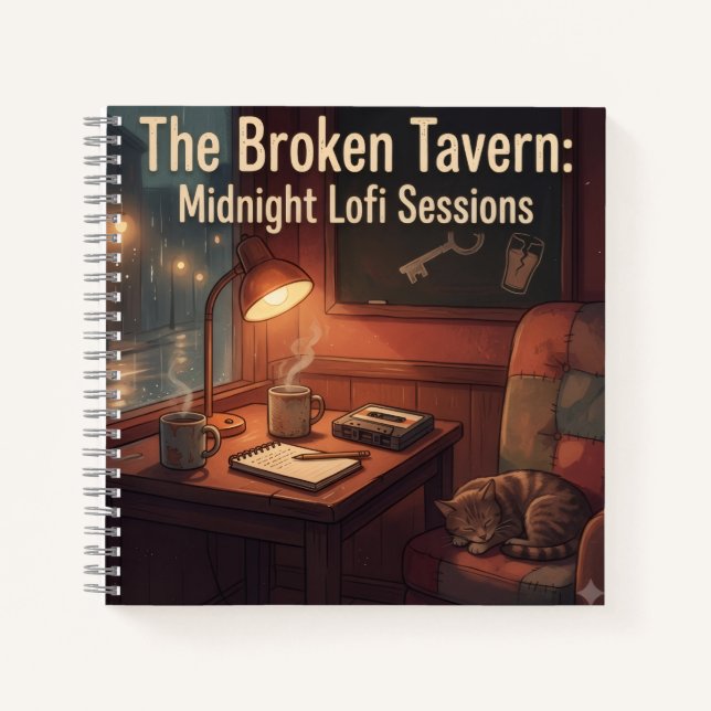 Midnight Lofi Sessions Journal Notizbuch (Vorderseite)