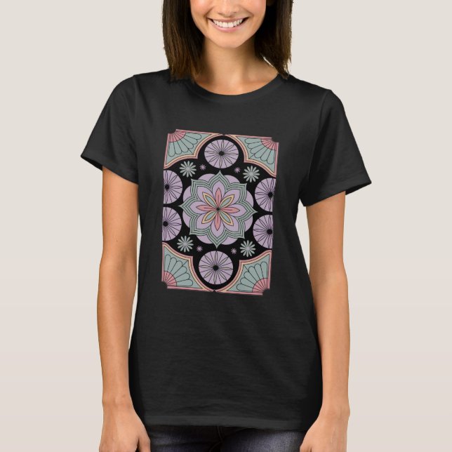 Midnight Lotus Mandala Dream T-Shirt (Vorderseite)