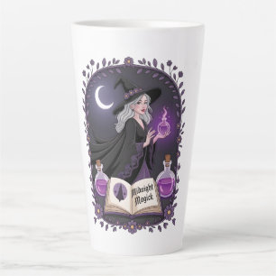 Midnight Magick Illustration einer jungen Hexe Milchtasse