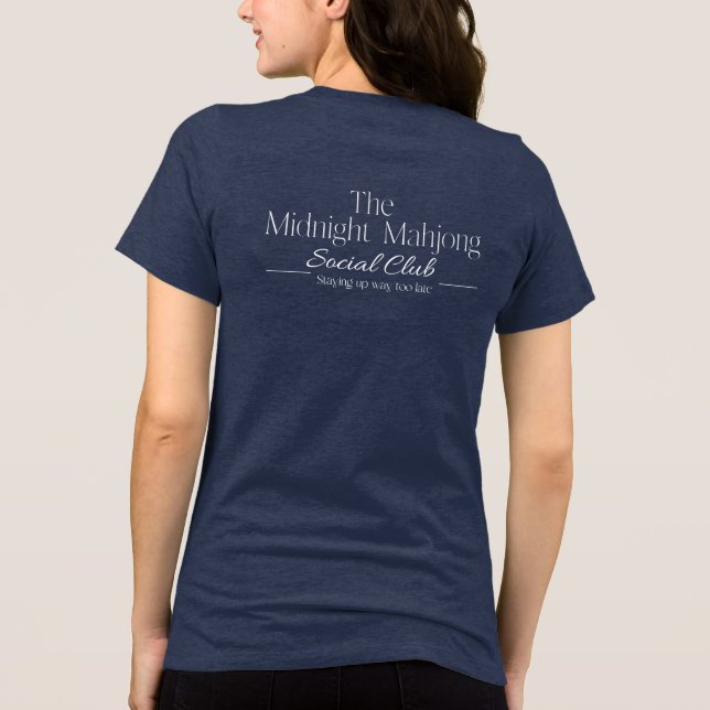 Midnight Mahjong Social Club Tri-Blend Shirt (Rückseite)