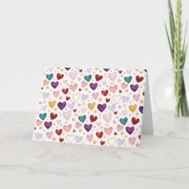 Midnight Majesty Watercolor Hearts Karte