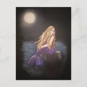 Midnight Mermaid Postkarte