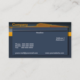 Midnight Orange Business Card Visitenkarte