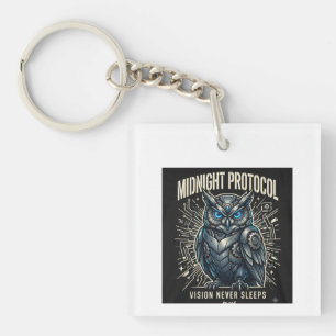 Midnight Protocol Eulen T-Shirt Schlüsselanhänger