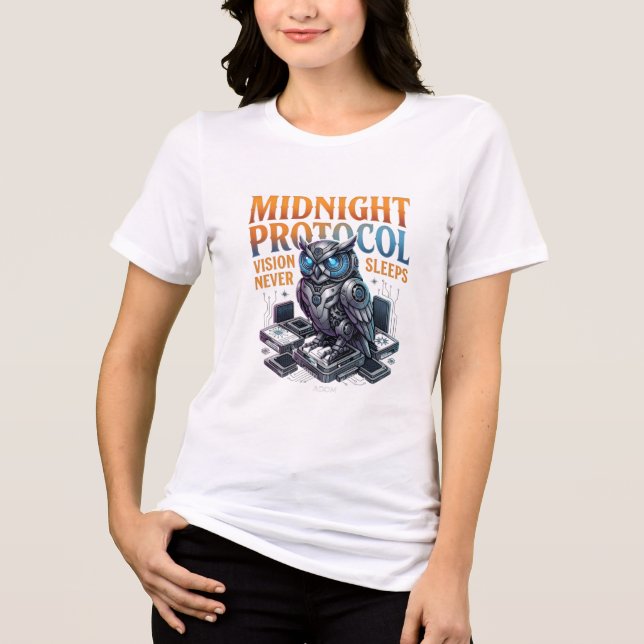 Midnight Protocol Vision Never Sleeps Cybernetic O Tri-Blend Shirt (Vorderseite)