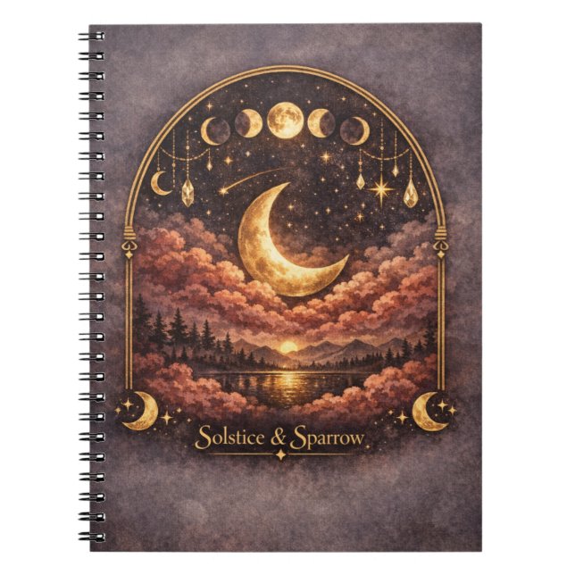 Midnight Reverie Celestial Notebook Notizblock (Vorderseite)