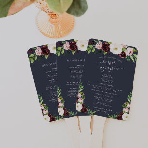 Midnight Romance Wedding Program Fächer