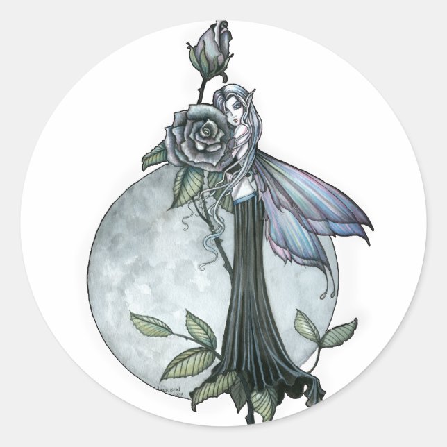 MIdnight Rose Fairy Stickers (Vorderseite)