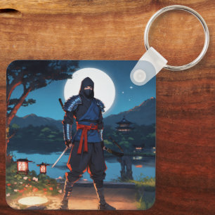Midnight Shinobi: Mondlicht-Ninja-Silhouette Premi Schlüsselanhänger