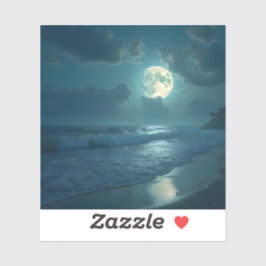 Midnight Shore - Square Vinyl Aufkleber