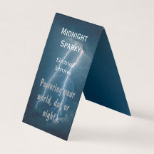 Midnight Sparky Electrical Co. Zelt-Geschäftskarte