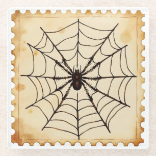 "Midnight Spinner" Halloween Glasuntersetzer