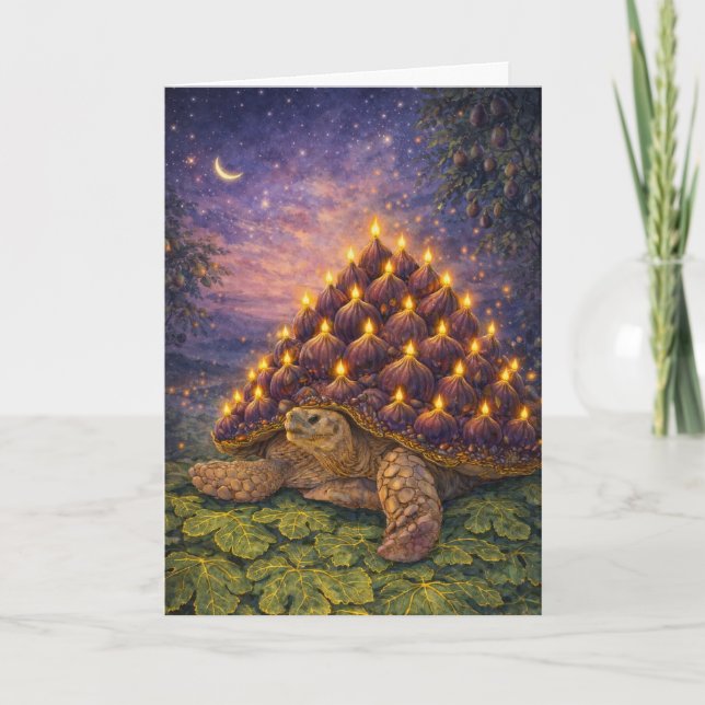 Midnight Sulca Tortoise Fig birthday cake Karte (Vorderseite)