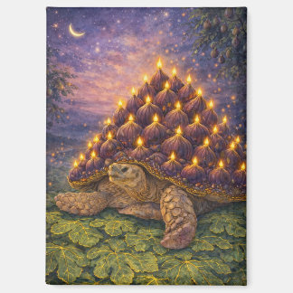 Midnight Sulcata Tortoise Fig birthday cake Magnet