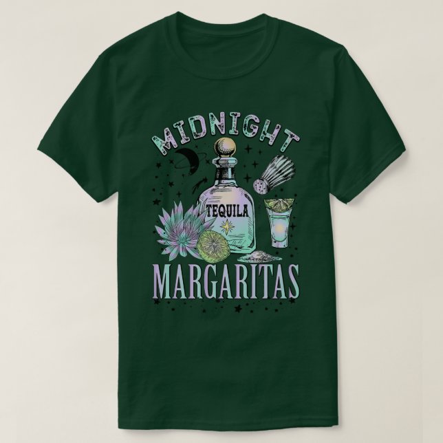 Midnight Tequila Margaritas Lime Tequila Drink Mag T-Shirt (Design vorne)