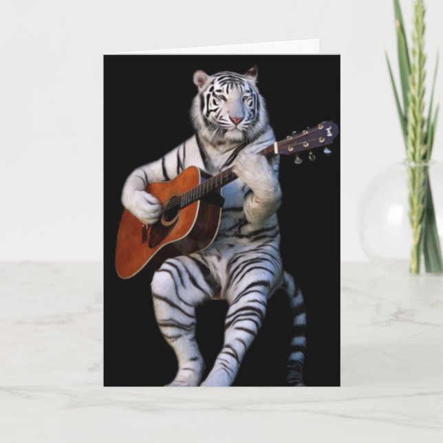 Midnight Tiger Melody – Elegant Card Karte (Vorderseite)