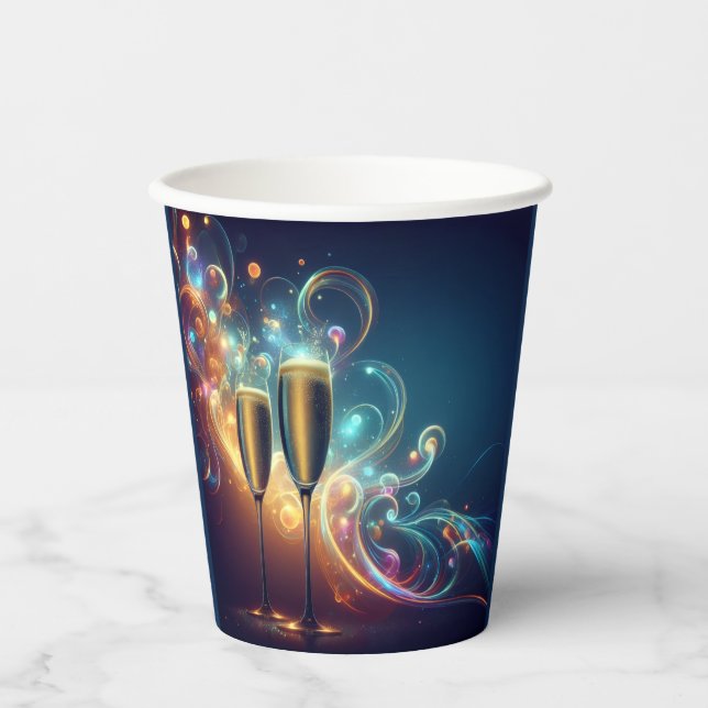 Midnight Toast Party Cups Pappbecher (Vorderseite)