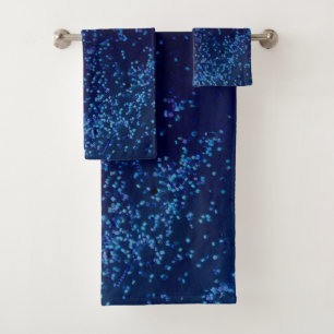 Midnite Blue Confetti Badhandtuch Set